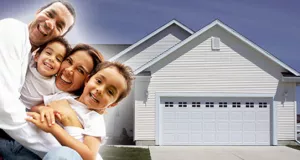 Family Infront Of a Garage